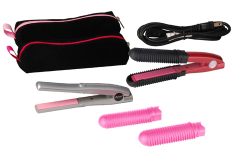 Mini Hair Iron with Curling Cover 